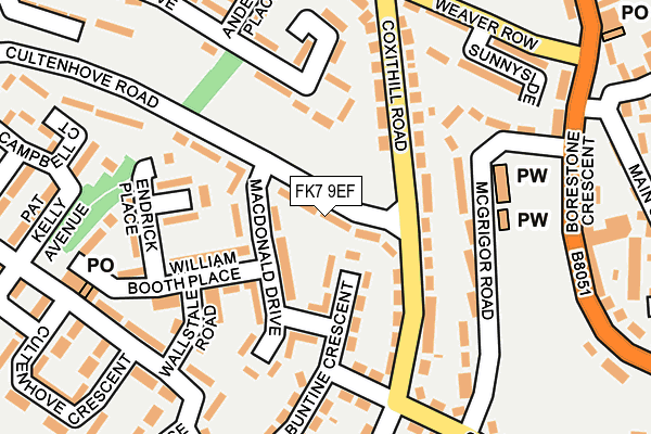 FK7 9EF map - OS OpenMap – Local (Ordnance Survey) FK7 9EF map - OS OpenMap – Local (Ordnance Survey)