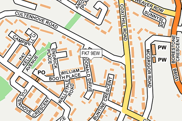 FK7 9EW map - OS OpenMap – Local (Ordnance Survey) FK7 9EW map - OS OpenMap – Local (Ordnance Survey)