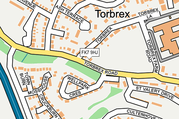 FK7 9HJ map - OS OpenMap – Local (Ordnance Survey) FK7 9HJ map - OS OpenMap – Local (Ordnance Survey)