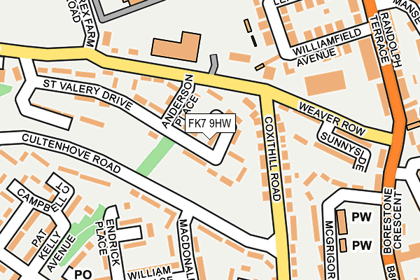 FK7 9HW map - OS OpenMap – Local (Ordnance Survey) FK7 9HW map - OS OpenMap – Local (Ordnance Survey)