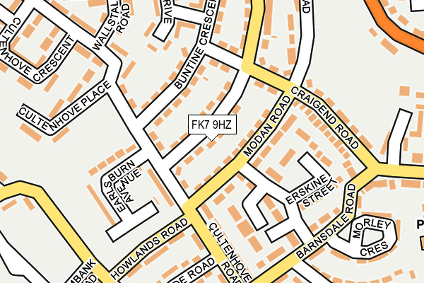 FK7 9HZ map - OS OpenMap – Local (Ordnance Survey) FK7 9HZ map - OS OpenMap – Local (Ordnance Survey)