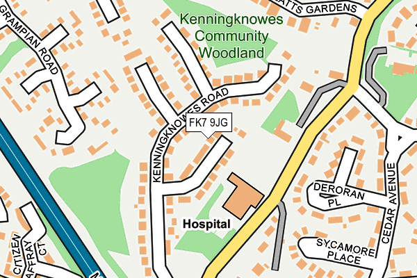 FK7 9JG map - OS OpenMap – Local (Ordnance Survey) FK7 9JG map - OS OpenMap – Local (Ordnance Survey)