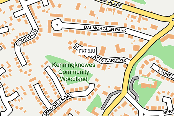 FK7 9JU map - OS OpenMap – Local (Ordnance Survey) FK7 9JU map - OS OpenMap – Local (Ordnance Survey)