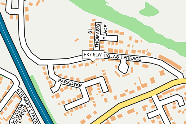 FK7 9LW map - OS OpenMap – Local (Ordnance Survey) FK7 9LW map - OS OpenMap – Local (Ordnance Survey)