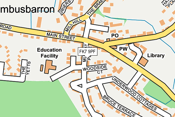 FK7 9PF map - OS OpenMap – Local (Ordnance Survey) FK7 9PF map - OS OpenMap – Local (Ordnance Survey)