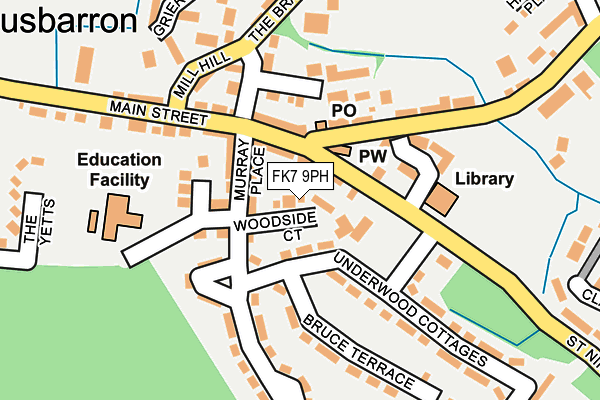 FK7 9PH map - OS OpenMap – Local (Ordnance Survey) FK7 9PH map - OS OpenMap – Local (Ordnance Survey)