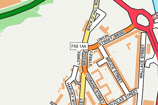 FK8 1AA map - OS OpenMap – Local (Ordnance Survey) FK8 1AA map - OS OpenMap – Local (Ordnance Survey)
