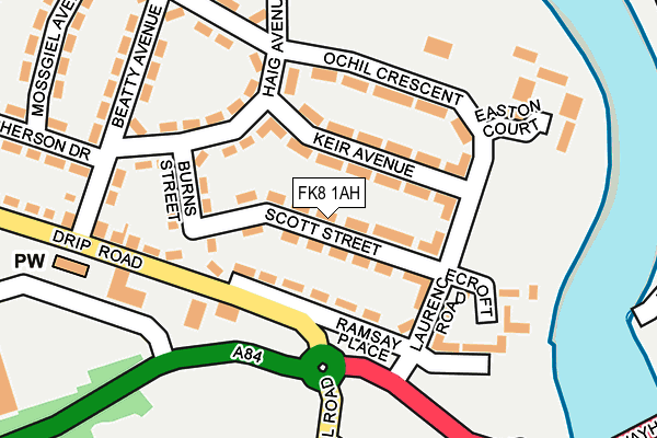 FK8 1AH map - OS OpenMap – Local (Ordnance Survey) FK8 1AH map - OS OpenMap – Local (Ordnance Survey)