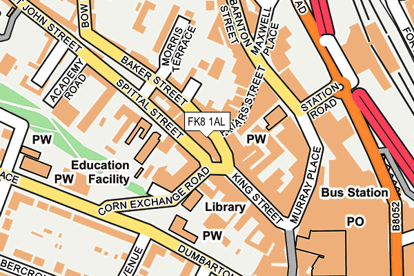 FK8 1AL map - OS OpenMap – Local (Ordnance Survey) FK8 1AL map - OS OpenMap – Local (Ordnance Survey)