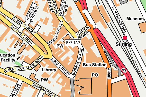 FK8 1AP map - OS OpenMap – Local (Ordnance Survey) FK8 1AP map - OS OpenMap – Local (Ordnance Survey)