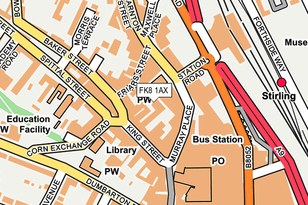 FK8 1AX map - OS OpenMap – Local (Ordnance Survey) FK8 1AX map - OS OpenMap – Local (Ordnance Survey)