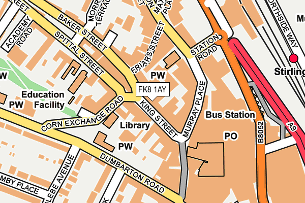 FK8 1AY map - OS OpenMap – Local (Ordnance Survey) FK8 1AY map - OS OpenMap – Local (Ordnance Survey)
