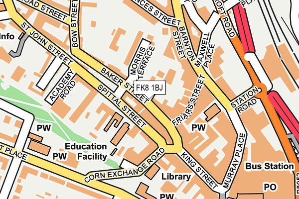 FK8 1BJ map - OS OpenMap – Local (Ordnance Survey) FK8 1BJ map - OS OpenMap – Local (Ordnance Survey)