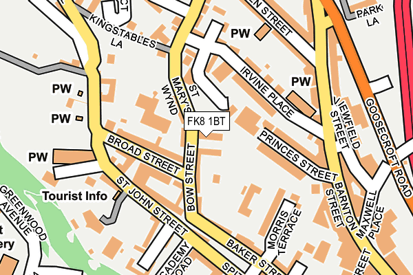 FK8 1BT map - OS OpenMap – Local (Ordnance Survey) FK8 1BT map - OS OpenMap – Local (Ordnance Survey)