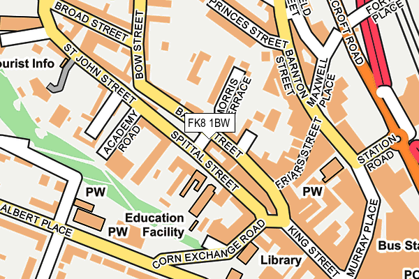 FK8 1BW map - OS OpenMap – Local (Ordnance Survey) FK8 1BW map - OS OpenMap – Local (Ordnance Survey)