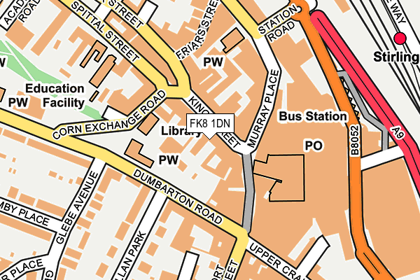 FK8 1DN map - OS OpenMap – Local (Ordnance Survey) FK8 1DN map - OS OpenMap – Local (Ordnance Survey)