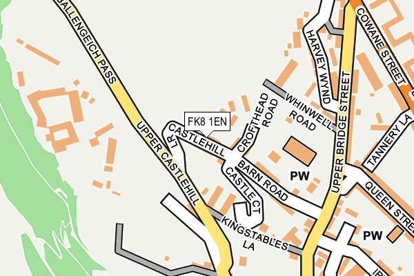 FK8 1EN map - OS OpenMap – Local (Ordnance Survey) FK8 1EN map - OS OpenMap – Local (Ordnance Survey)