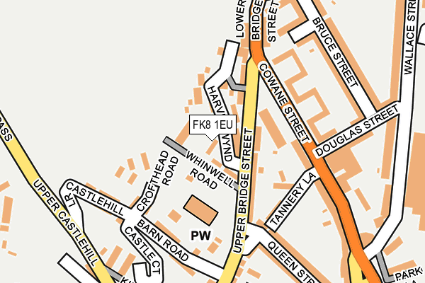 FK8 1EU map - OS OpenMap – Local (Ordnance Survey) FK8 1EU map - OS OpenMap – Local (Ordnance Survey)