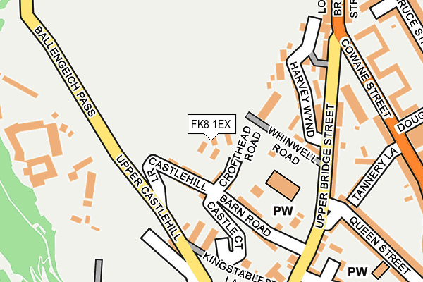 FK8 1EX map - OS OpenMap – Local (Ordnance Survey) FK8 1EX map - OS OpenMap – Local (Ordnance Survey)