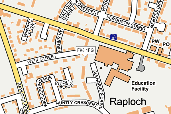 FK8 1FG map - OS OpenMap – Local (Ordnance Survey) FK8 1FG map - OS OpenMap – Local (Ordnance Survey)