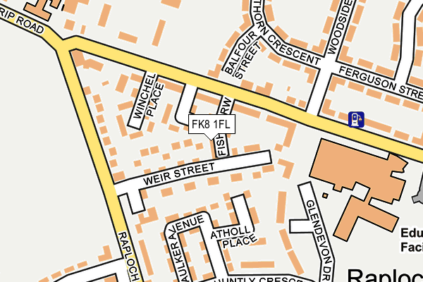 FK8 1FL map - OS OpenMap – Local (Ordnance Survey) FK8 1FL map - OS OpenMap – Local (Ordnance Survey)