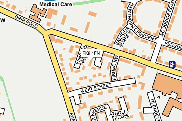 FK8 1FN map - OS OpenMap – Local (Ordnance Survey) FK8 1FN map - OS OpenMap – Local (Ordnance Survey)