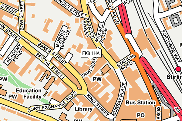 FK8 1HA map - OS OpenMap – Local (Ordnance Survey) FK8 1HA map - OS OpenMap – Local (Ordnance Survey)