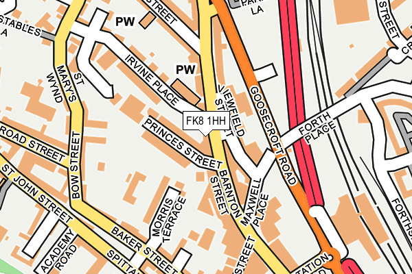 FK8 1HH map - OS OpenMap – Local (Ordnance Survey) FK8 1HH map - OS OpenMap – Local (Ordnance Survey)