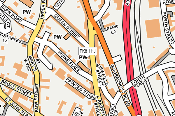 FK8 1HJ map - OS OpenMap – Local (Ordnance Survey) FK8 1HJ map - OS OpenMap – Local (Ordnance Survey)