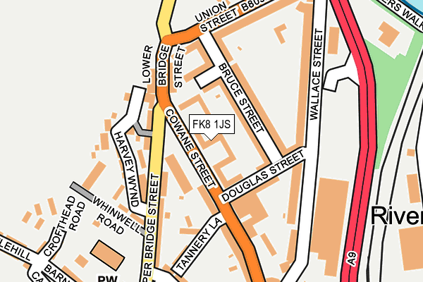 FK8 1JS map - OS OpenMap – Local (Ordnance Survey) FK8 1JS map - OS OpenMap – Local (Ordnance Survey)