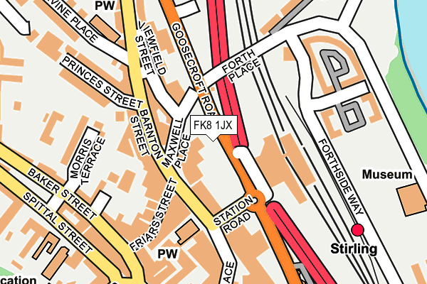 FK8 1JX map - OS OpenMap – Local (Ordnance Survey) FK8 1JX map - OS OpenMap – Local (Ordnance Survey)