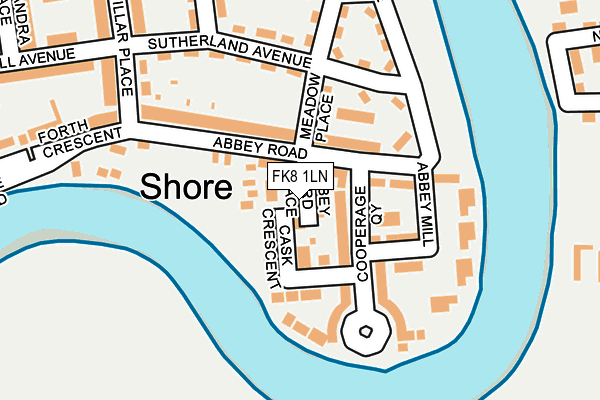 FK8 1LN map - OS OpenMap – Local (Ordnance Survey) FK8 1LN map - OS OpenMap – Local (Ordnance Survey)