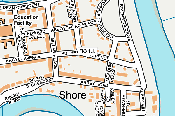 FK8 1LU map - OS OpenMap – Local (Ordnance Survey) FK8 1LU map - OS OpenMap – Local (Ordnance Survey)