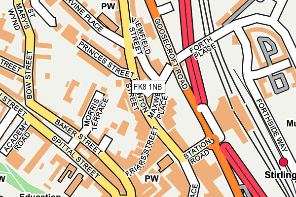 FK8 1NB map - OS OpenMap – Local (Ordnance Survey) FK8 1NB map - OS OpenMap – Local (Ordnance Survey)