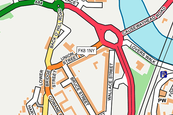 FK8 1NY map - OS OpenMap – Local (Ordnance Survey) FK8 1NY map - OS OpenMap – Local (Ordnance Survey)