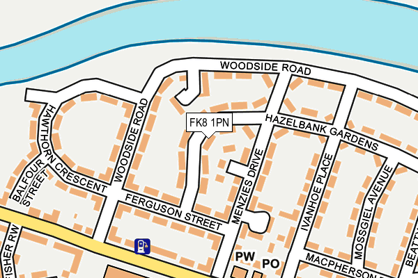 FK8 1PN map - OS OpenMap – Local (Ordnance Survey) FK8 1PN map - OS OpenMap – Local (Ordnance Survey)
