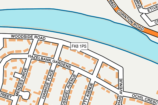 FK8 1PS map - OS OpenMap – Local (Ordnance Survey) FK8 1PS map - OS OpenMap – Local (Ordnance Survey)