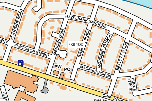 FK8 1QD map - OS OpenMap – Local (Ordnance Survey) FK8 1QD map - OS OpenMap – Local (Ordnance Survey)