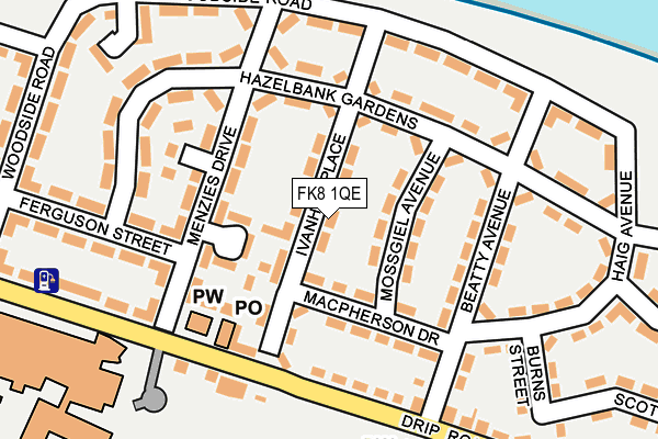 FK8 1QE map - OS OpenMap – Local (Ordnance Survey) FK8 1QE map - OS OpenMap – Local (Ordnance Survey)