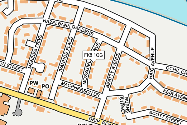 FK8 1QG map - OS OpenMap – Local (Ordnance Survey) FK8 1QG map - OS OpenMap – Local (Ordnance Survey)
