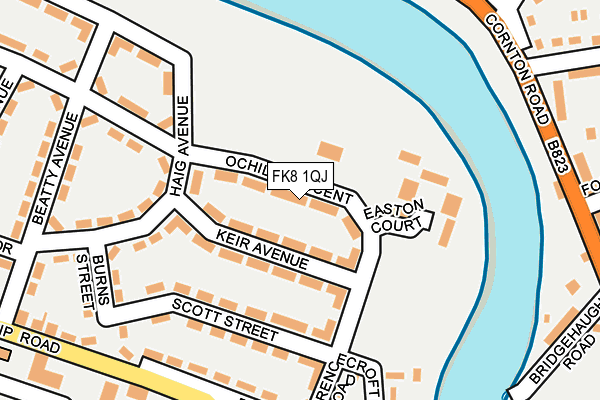 FK8 1QJ map - OS OpenMap – Local (Ordnance Survey) FK8 1QJ map - OS OpenMap – Local (Ordnance Survey)