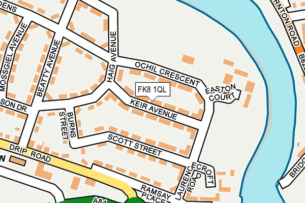 FK8 1QL map - OS OpenMap – Local (Ordnance Survey) FK8 1QL map - OS OpenMap – Local (Ordnance Survey)