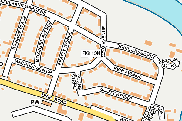 FK8 1QN map - OS OpenMap – Local (Ordnance Survey) FK8 1QN map - OS OpenMap – Local (Ordnance Survey)