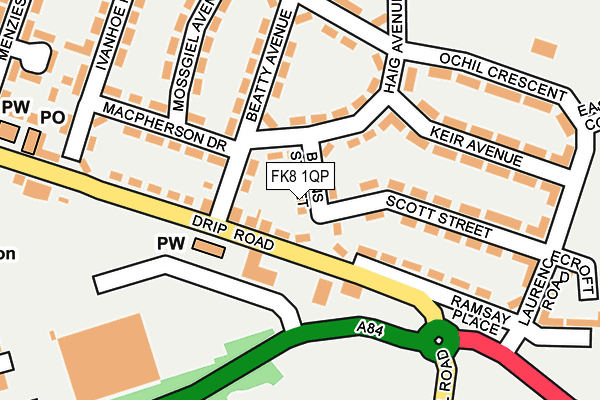 FK8 1QP map - OS OpenMap – Local (Ordnance Survey) FK8 1QP map - OS OpenMap – Local (Ordnance Survey)