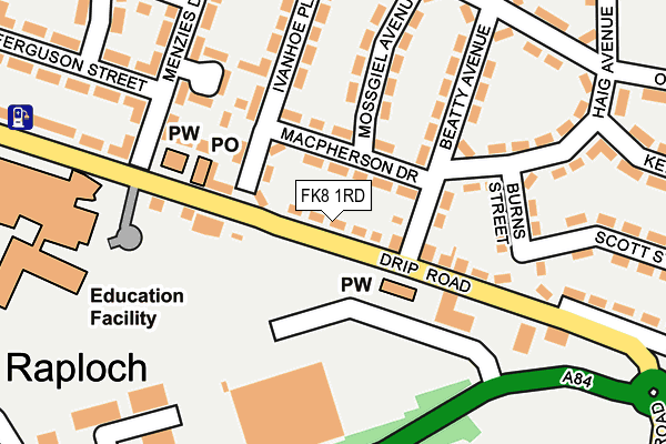 FK8 1RD map - OS OpenMap – Local (Ordnance Survey) FK8 1RD map - OS OpenMap – Local (Ordnance Survey)