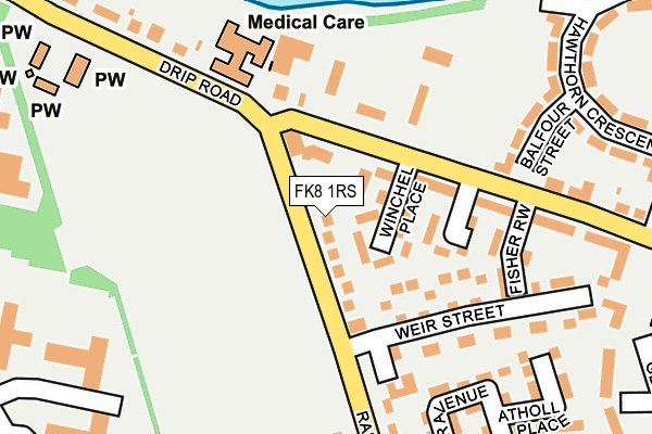 FK8 1RS map - OS OpenMap – Local (Ordnance Survey) FK8 1RS map - OS OpenMap – Local (Ordnance Survey)