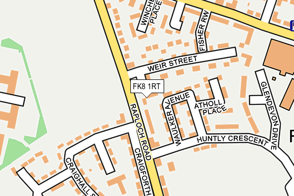 FK8 1RT map - OS OpenMap – Local (Ordnance Survey) FK8 1RT map - OS OpenMap – Local (Ordnance Survey)