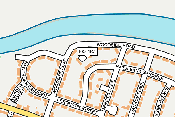 FK8 1RZ map - OS OpenMap – Local (Ordnance Survey) FK8 1RZ map - OS OpenMap – Local (Ordnance Survey)