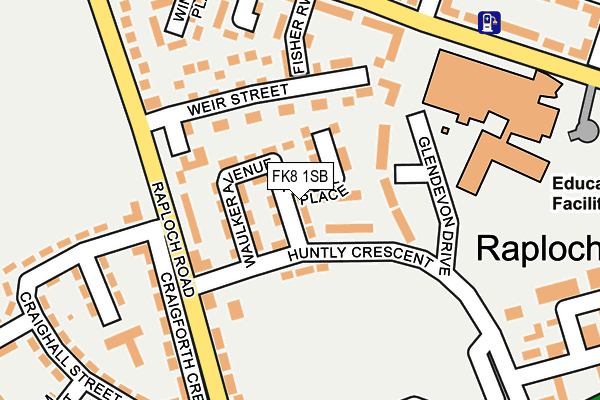 FK8 1SB map - OS OpenMap – Local (Ordnance Survey) FK8 1SB map - OS OpenMap – Local (Ordnance Survey)