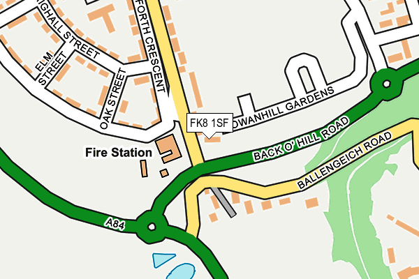 FK8 1SF map - OS OpenMap – Local (Ordnance Survey) FK8 1SF map - OS OpenMap – Local (Ordnance Survey)